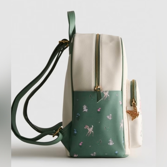 Disney’s Bambi Faux Leather Backpack, Floral, Green, Primark - Picture 2 of 8